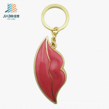 Custom Promotional Gift Wholesale Red Color Metal Keychain for Decoration